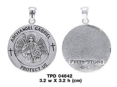 Archangel Gabriel Medallion Pendant TPD4642 - Jewelry