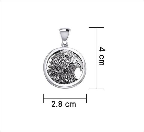 Eagle Head Sterling Silver Pendant TPD5058 - Jewelry