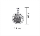 Eagle Head Sterling Silver Pendant TPD5058 - Jewelry
