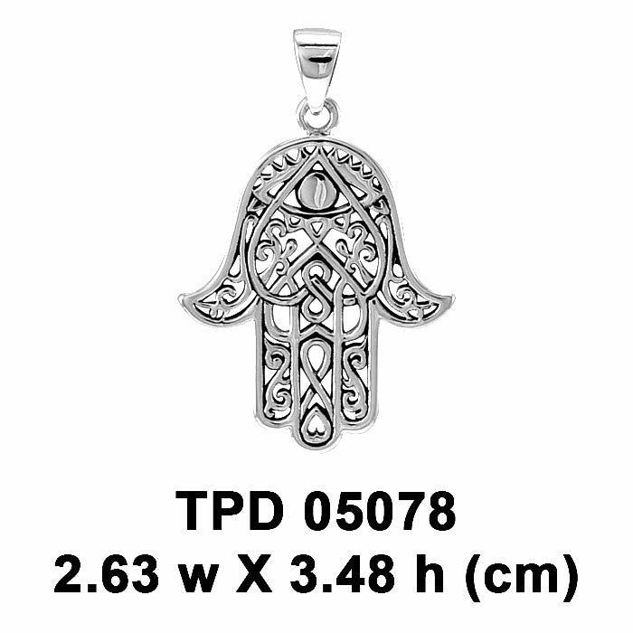 Hamsa Sterling Silver Pendant TPD5078 - Jewelry
