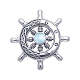 Large Celtic Ship Wheel ~ Sterling Silver Pendant Jewelry TPD069 - Jewelry