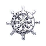 Large Celtic Ship Wheel ~ Sterling Silver Pendant Jewelry TPD069 - Jewelry