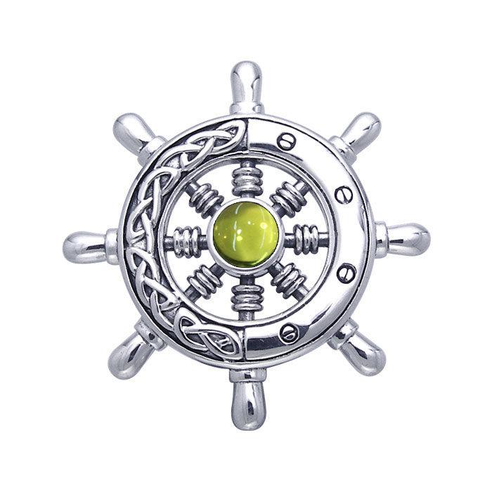Large Celtic Ship Wheel ~ Sterling Silver Pendant Jewelry TPD069 - Jewelry