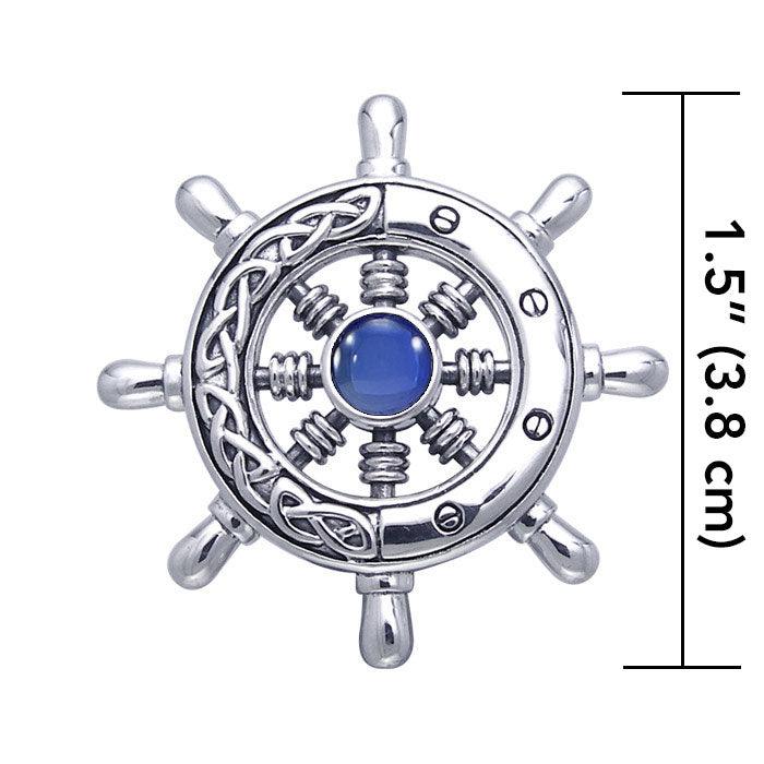 Large Celtic Ship Wheel ~ Sterling Silver Pendant Jewelry TPD069 - Jewelry