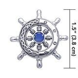 Large Celtic Ship Wheel ~ Sterling Silver Pendant Jewelry TPD069 - Jewelry