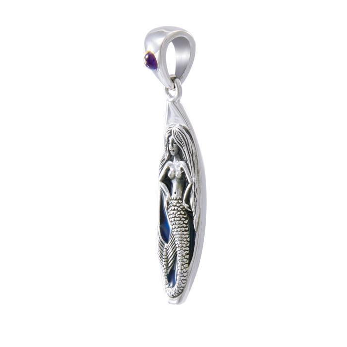 Sea Mistress On Surf Silver Pendant TPD077 - Jewelry