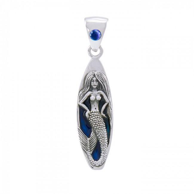 Sea Mistress On Surf Silver Pendant TPD077 - Jewelry