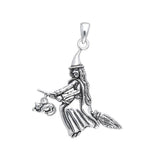 Silver Broomstick Pendant TPD088 - Jewelry