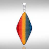 Lozenge Cabochon Silver Pendant TPD1011 - Jewelry