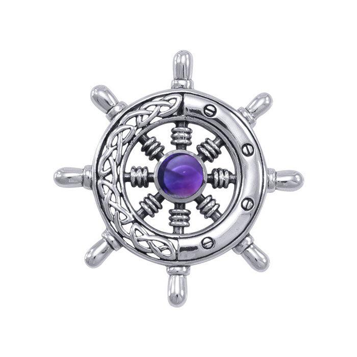 Celtic Knots Ship's Wheel Silver Pendant TPD1028 - Jewelry