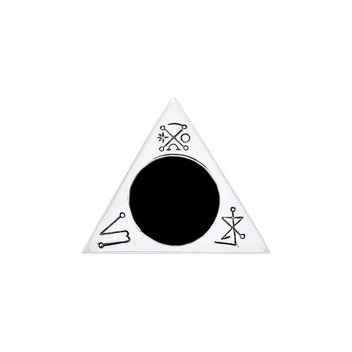 Invoking Triangle Sterling Silver Pendant with Enamel by Oberon Zell TPD1066 - Jewelry