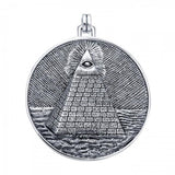 Eye of Providence Pyramid Sterling Silver Pendant By Oberon Zell TPD1113
