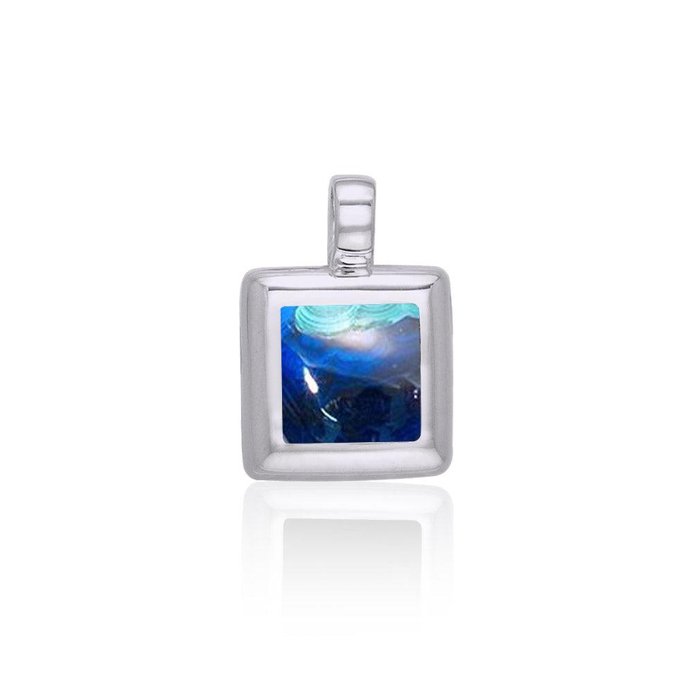 Square Cabochon Silver Pendant TPD112 - Jewelry