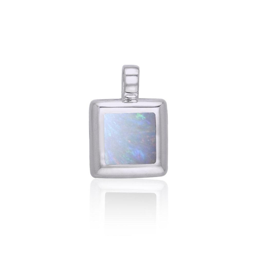 Square Cabochon Silver Pendant TPD112 - Jewelry