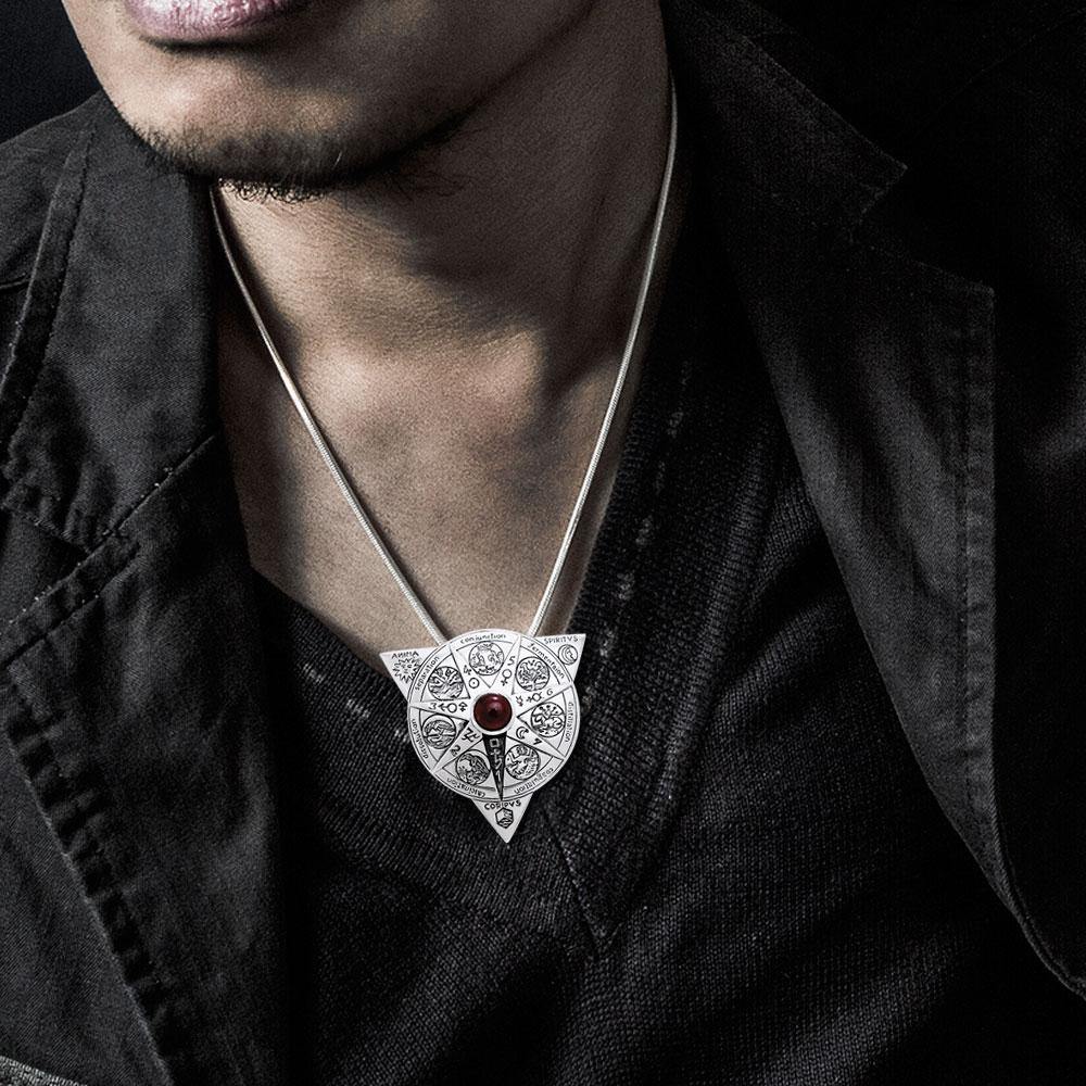 Beyond the Wonderful Transformation in Alchemical Mandala Sterling Silver Pendant TPD1123 - Jewelry