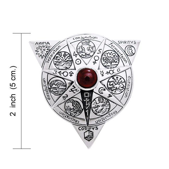 Beyond the Wonderful Transformation in Alchemical Mandala Sterling Silver Pendant TPD1123 - Jewelry