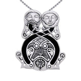 An upstanding impression to last ~ Viking Borre Courtship Sterling Silver Pendant TPD1138 - Jewelry