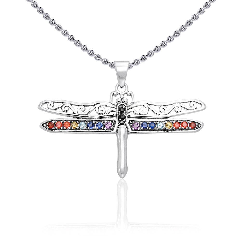 The Enchanting Light of the Dragonfly's Iridescent Wings ~ Sterling Silver TPD1154 - Jewelry