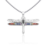 The Enchanting Light of the Dragonfly's Iridescent Wings ~ Sterling Silver TPD1154 - Jewelry