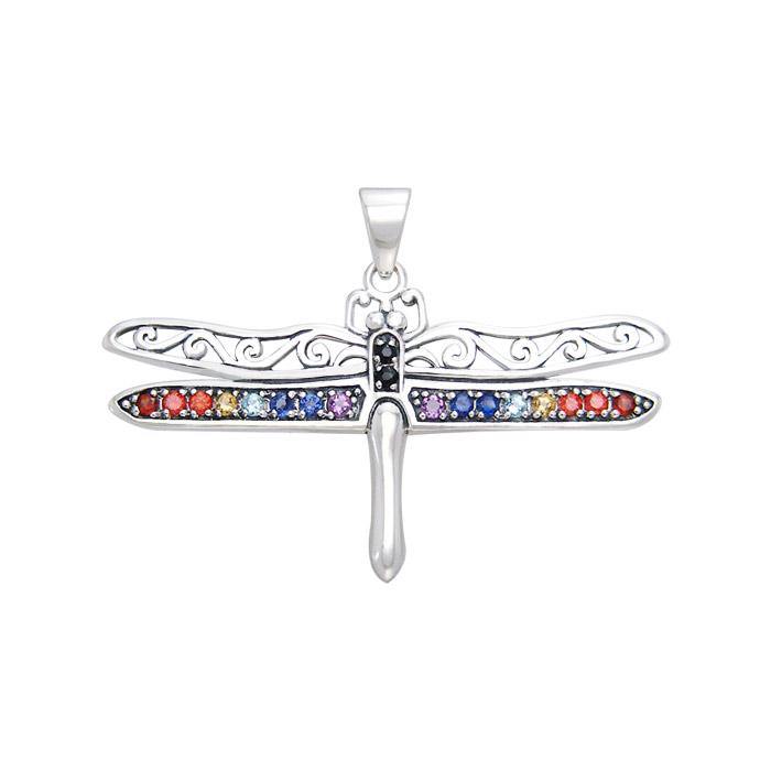 The Enchanting Light of the Dragonfly's Iridescent Wings ~ Sterling Silver TPD1154 - Jewelry