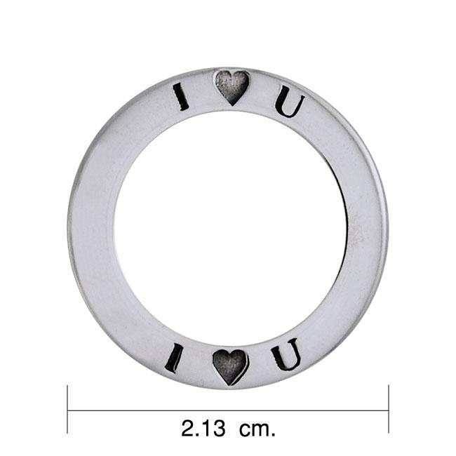 I Love You Sterling Silver Ring Pendant TPD1164 - Jewelry