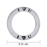 I Love You Sterling Silver Ring Pendant TPD1164 - Jewelry