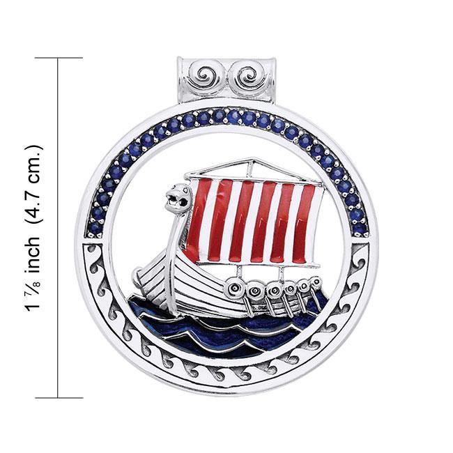 The journey to the Seven Seas ~ Viking Ship Sterling Silver Pendant Jewelry TPD1191 - Jewelry
