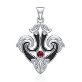A rich everlasting pattern ~ Celtic Triquetra Sterling Silver Pendant with Gemstone TPD1271