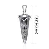 Witch Celtic Triquetra Knot Silver Pendulum Pendant TPD154 - Jewelry