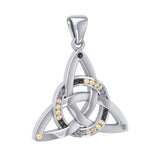 Celtic Knotwork Trinity Silver Pendant and Gemstones TPD1810 - Jewelry