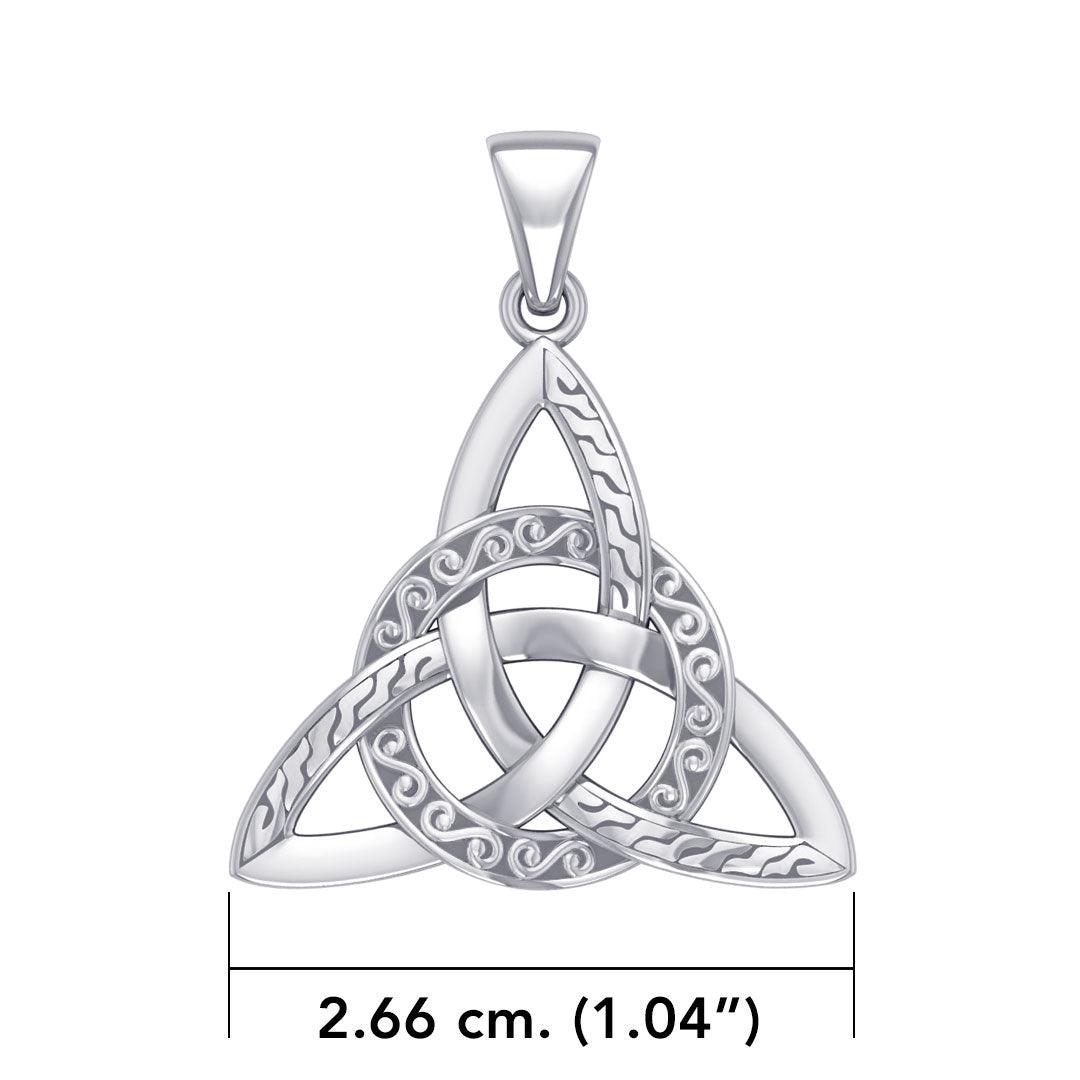Braided Celtic Triquetra Silver Pendant TPD1814 - Jewelry