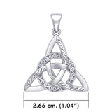 Braided Celtic Triquetra Silver Pendant TPD1814 - Jewelry
