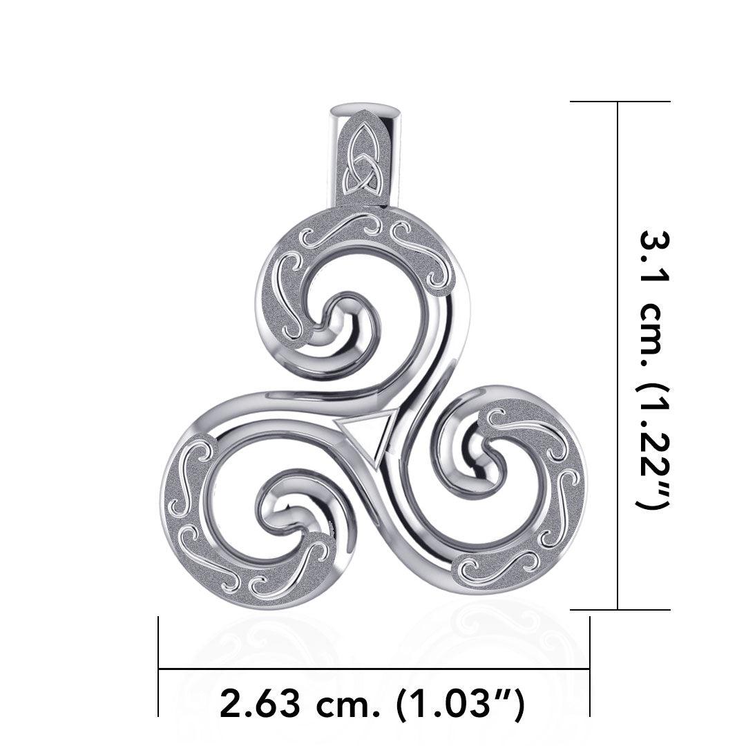 Celtic Triskele Silver Pendant TPD1818 - Jewelry