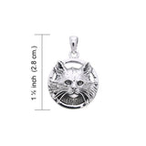 Jody Bergsma Domestic Long Hair Cat Pendant TPD1869 - Jewelry