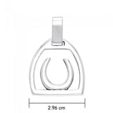 Horseshoe Stirrup Silver Pendant TPD2249 - Jewelry