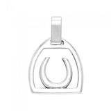 Horseshoe Stirrup Silver Pendant TPD2249 - Jewelry