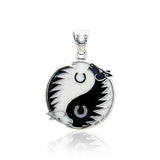 Yin Yang Horses Silver Pendant TPD2267