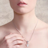 Elegance of the Earth Angel ~ Sterling Silver Jewelry Pendant with Heart-shaped Gemstones TPD2348 - Jewelry