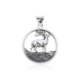Ted Andrews Sterling Silver Deer Stag Pendant TPD251
