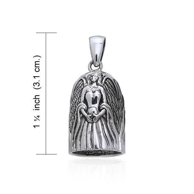 Guardian Angel Sterling Silver Bell Pendant TPD260 - Jewelry