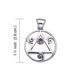 Elegant AA Symbol Silver Pendant TPD269 - Jewelry
