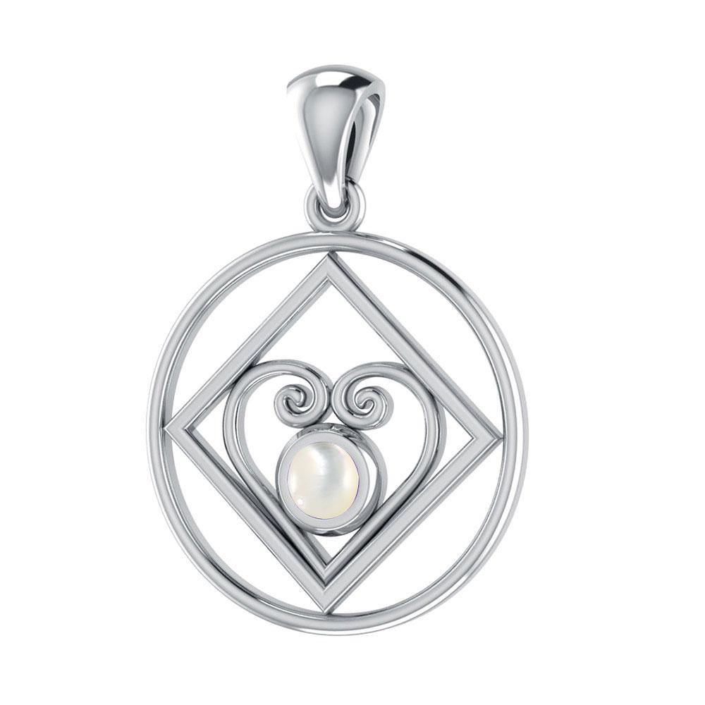 NA Recovery with Heart of Power Silver Pendant TPD270 - Jewelry