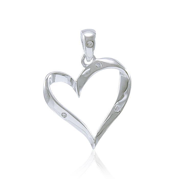 Elegant Heart Silver Pendant TPD2963 - Jewelry