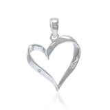 Elegant Heart Silver Pendant TPD2963 - Jewelry