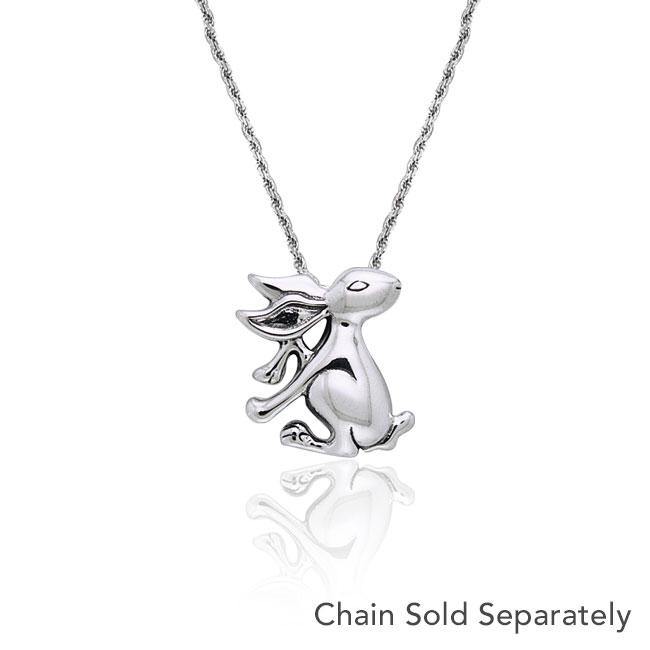 Rabbit or Hare Sterling Silver Pendant TPD2995 - Jewelry