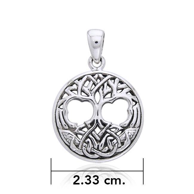 Interwoven with Birds in the Celtic Tree of Life ~ Sterling Silver Jewelry Pendant TPD3019 - Jewelry