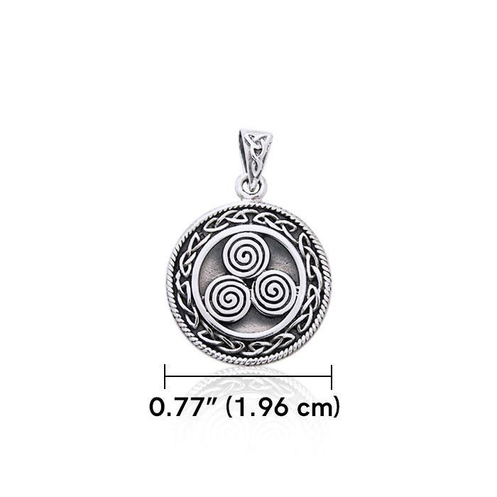 Small Celtic Knot Triskelion Spiral Pendant TPD3024 - Jewelry