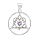 AA Heart in Recovery Silver Pendant TPD315 - Jewelry