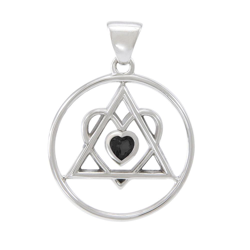 AA Heart in Recovery Silver Pendant TPD315 - Jewelry