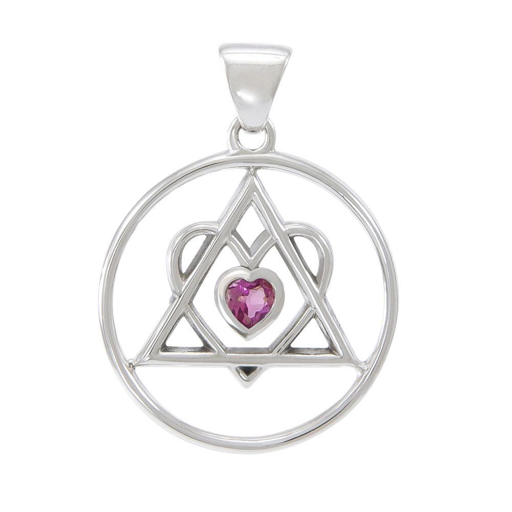 AA Heart in Recovery Silver Pendant TPD315 - Jewelry